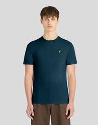 Man wears Everyday Cotton Crew Neck T-Shirt in Rich Teal