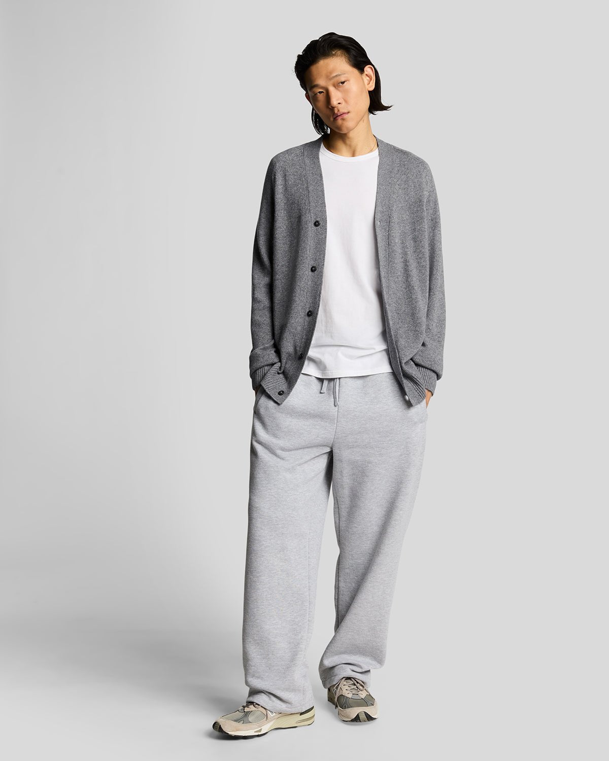lyle & scott V Neck Knit Cardigan Grey Heather Free Shipping