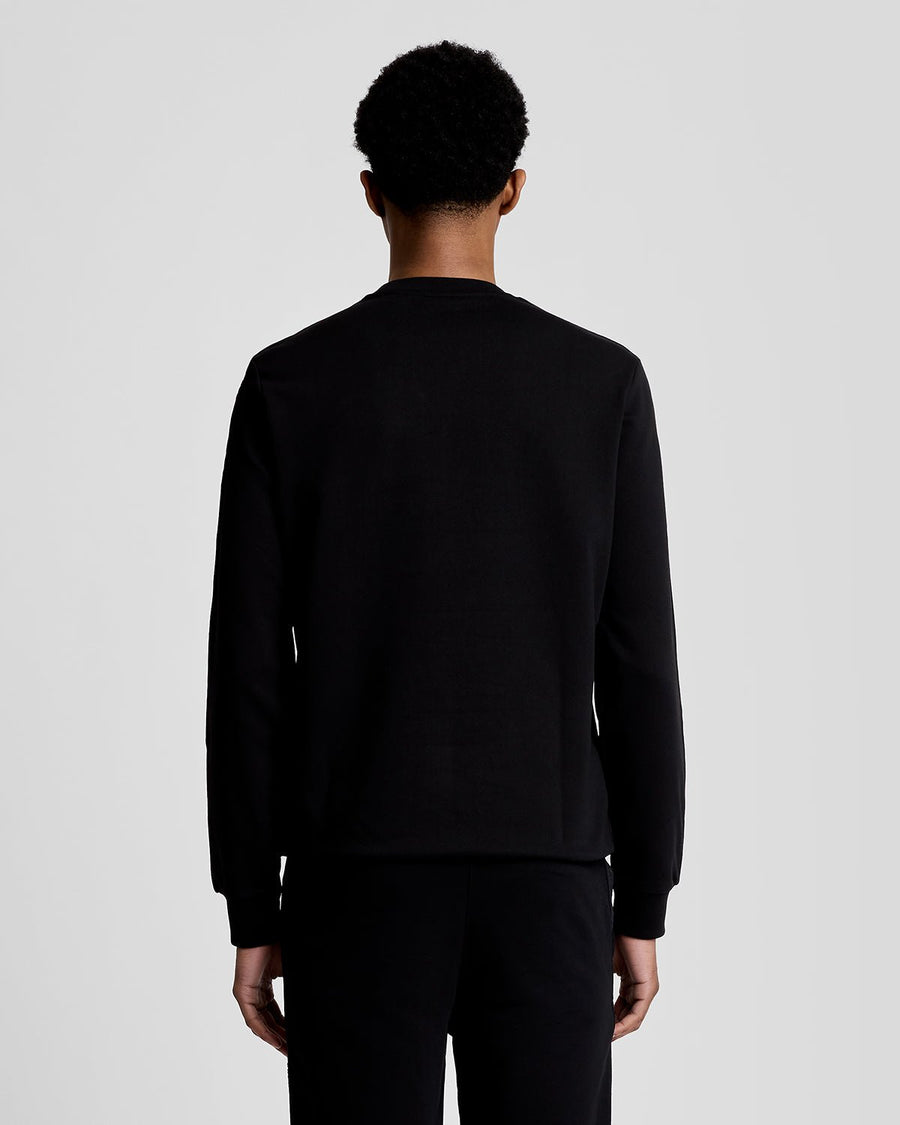 Sweat-shirt à col rond « Sports Tape » pour homme, couleur noir de jais