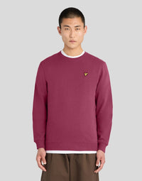 Sudadera de cuello redondo de algodón «Everyday» para hombre en color burdeos intenso