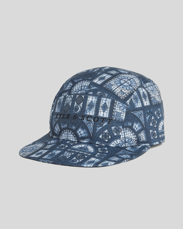 Casquette de baseball imprimée « vitrail » bleu marine foncé