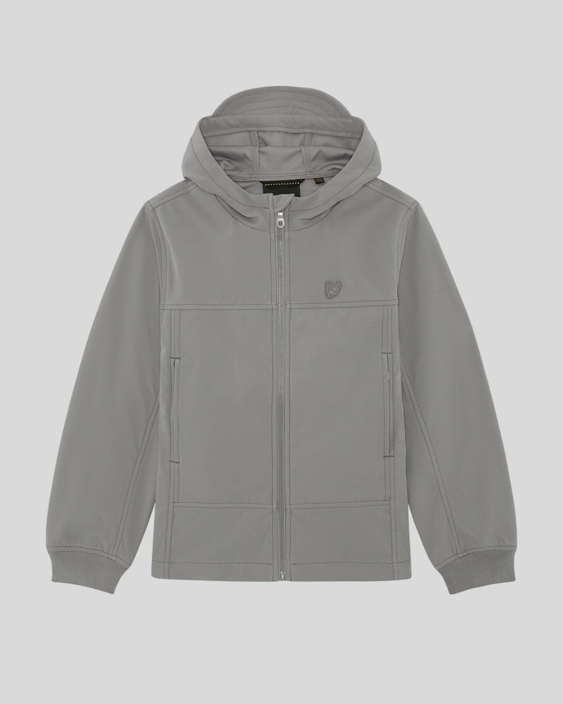 Il ragazzo indossa la giacca Tonal Eagle in tessuto Sharkskin