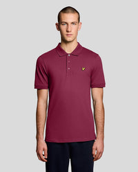Man wears Everyday Cotton Polo Shirt in Rich Burgundy