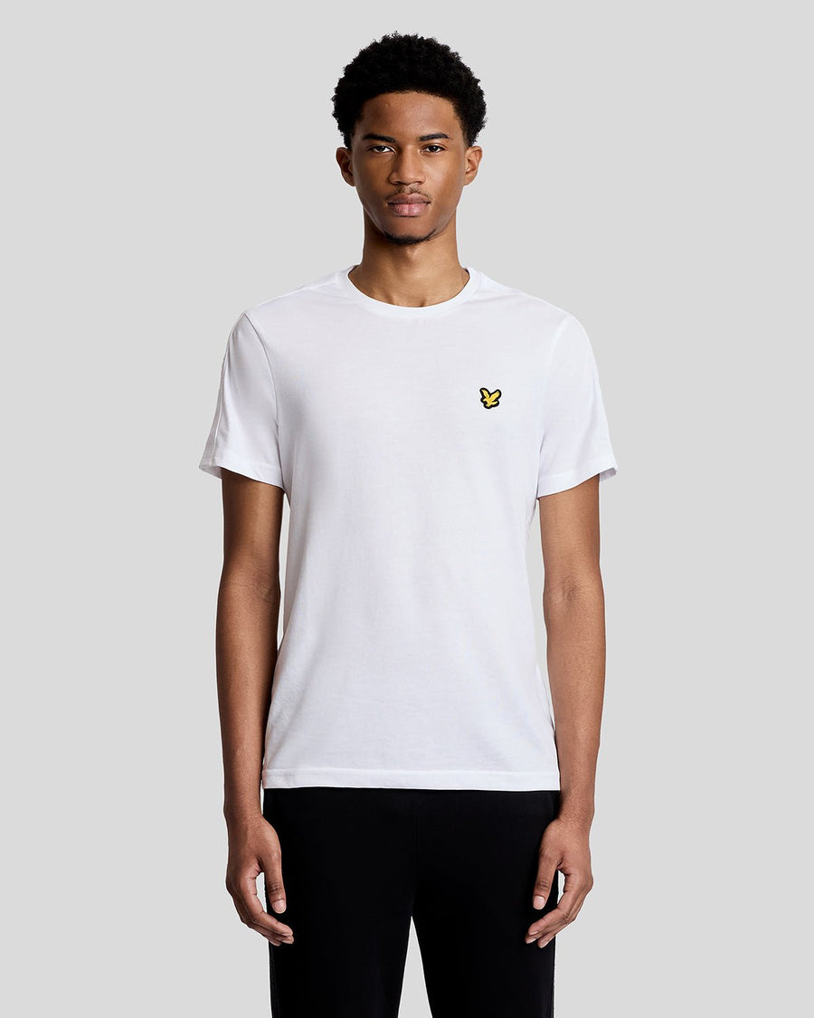 T-shirt pour homme en jacquard sportif, couleur blanche