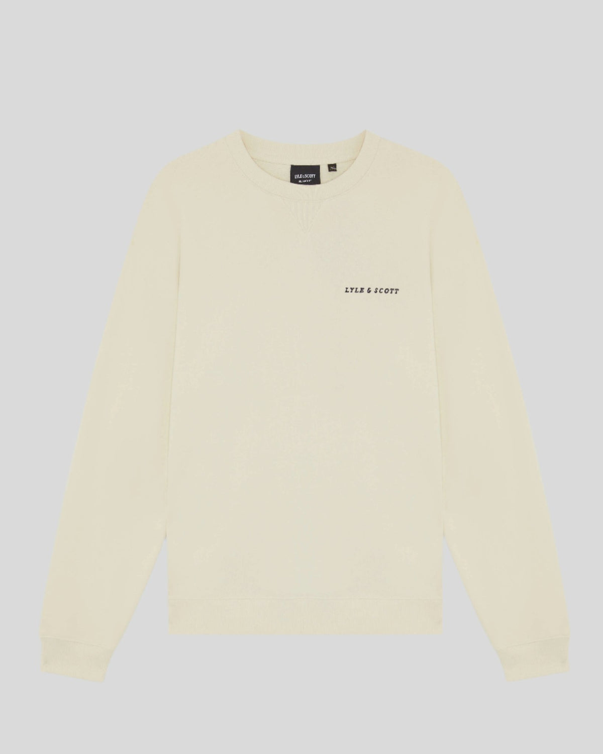 Homme portant un sweat-shirt en molleton Script Brushback, couleur Foam