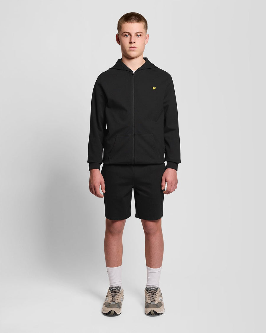 Short de polaire à col montant pour homme, couleur noir de jais
