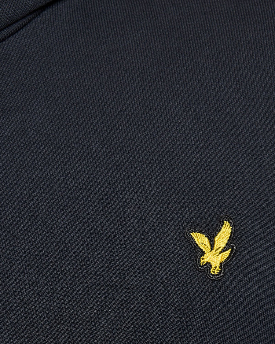 Hombre con sudadera con capucha de algodón Loopback en azul marino oscuro