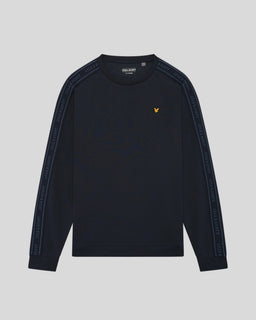 Jacquard Tape Crew Neck Sweatshirt