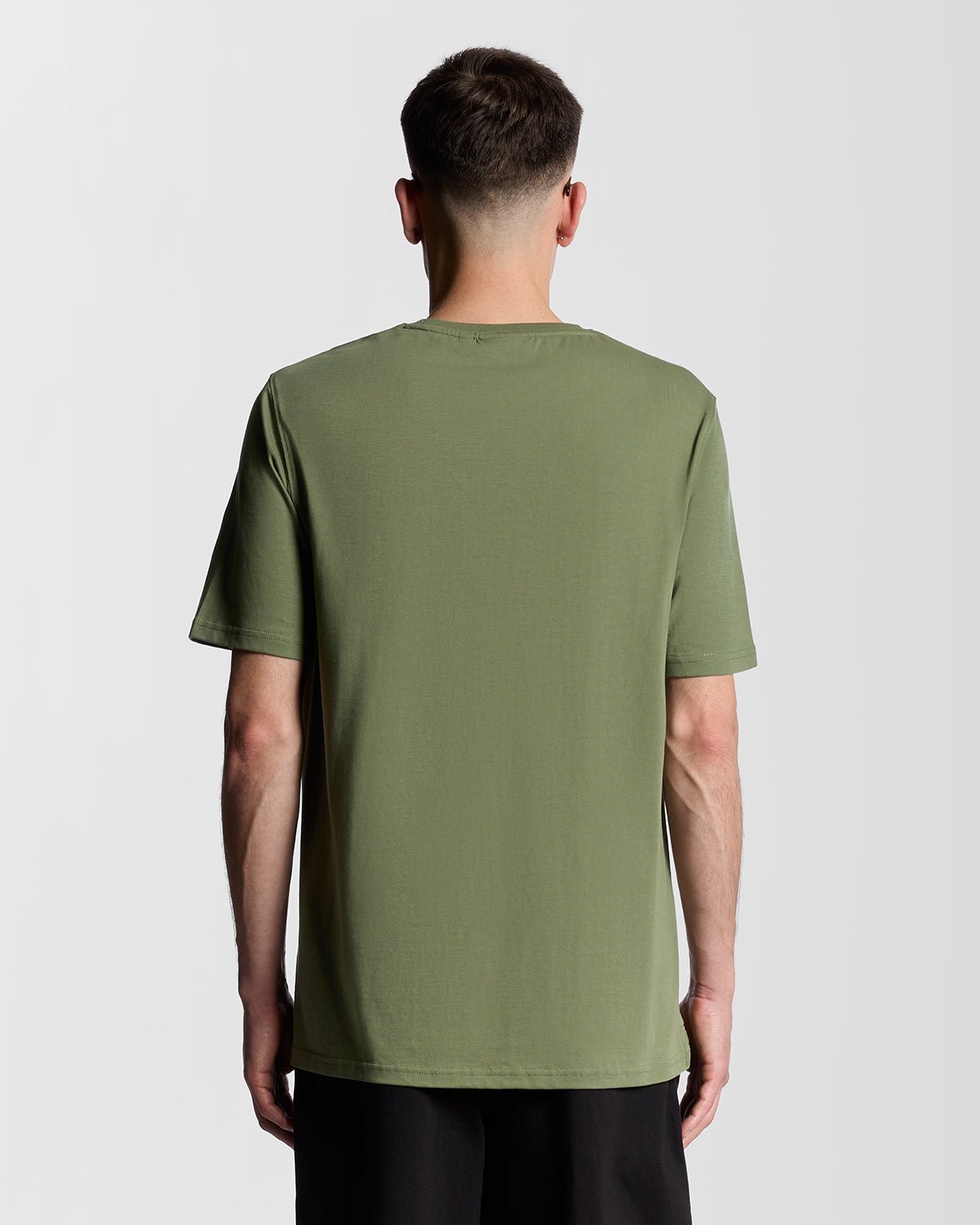 T-shirt à col rond en coton pour homme, orné du logo « Script », couleur olive militaire