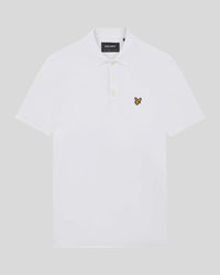 buy men's premium clothing fashion polos jackets -  Lyle & Scott Men's Plain Polo Shirt Plus in White