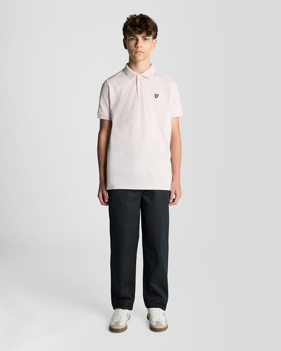 Uomo con polo in cotone rosa chiaro