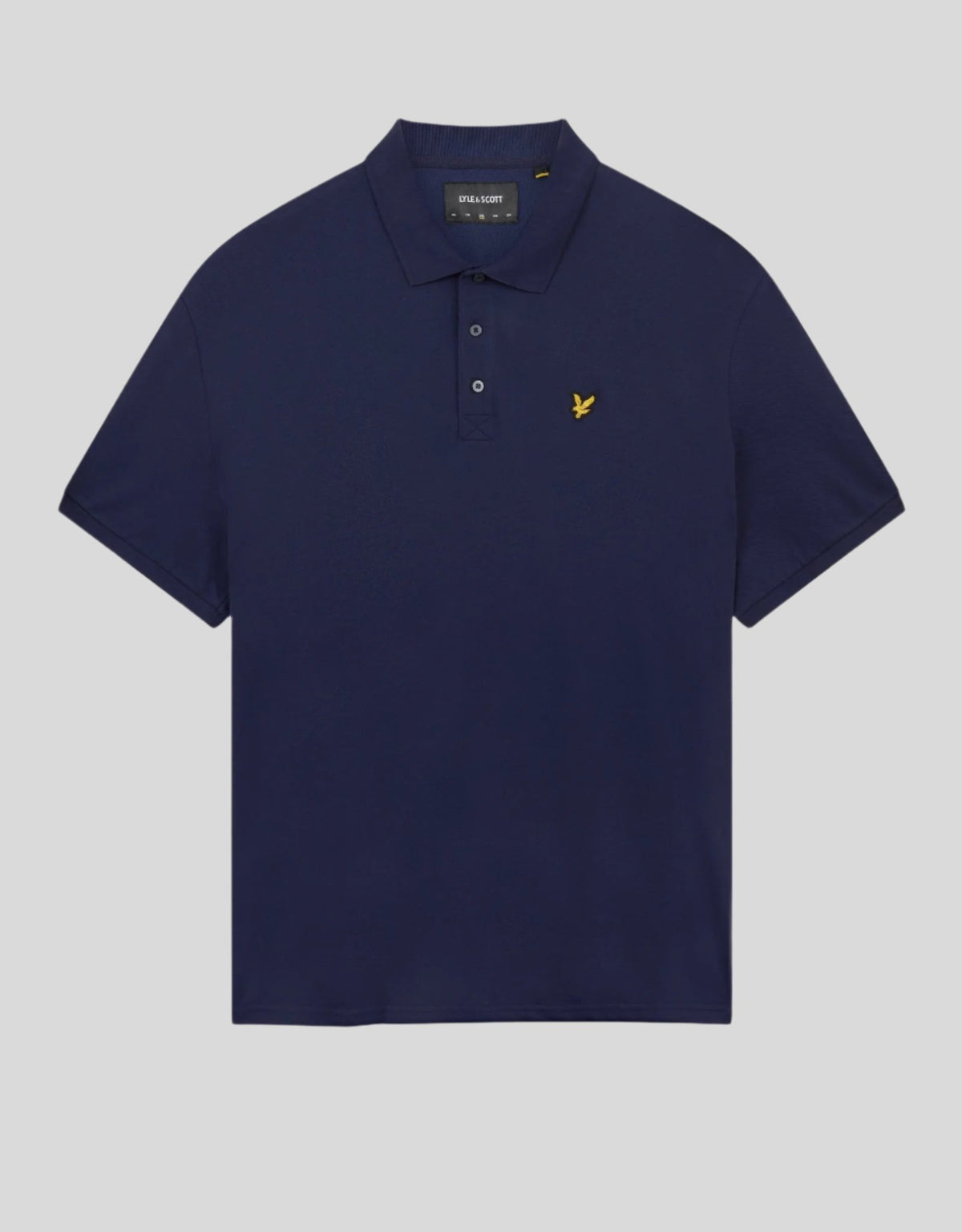 Polo en coton bleu marine