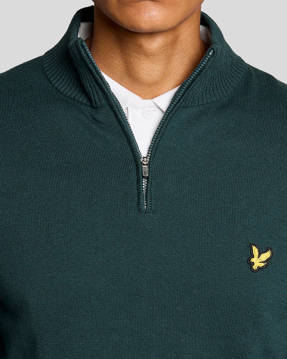 Pull à fermeture éclair 1/4 en mélange de coton pour homme, modèle « Mediterranea »