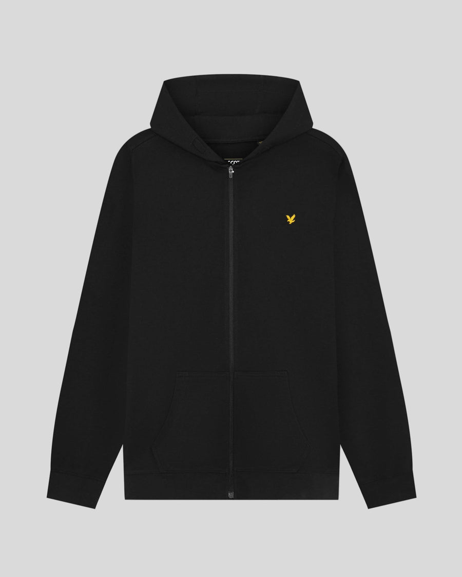 Hombre con sudadera con capucha deportiva ligera en negro azabache
