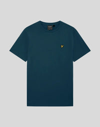 Un homme porte un t-shirt à col rond « Everyday Cotton » de couleur bleu sarcelle intense