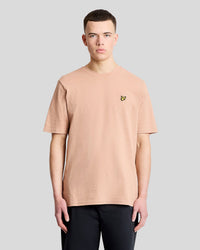 Man wears Textured Jacquard T-Shirt in Barley