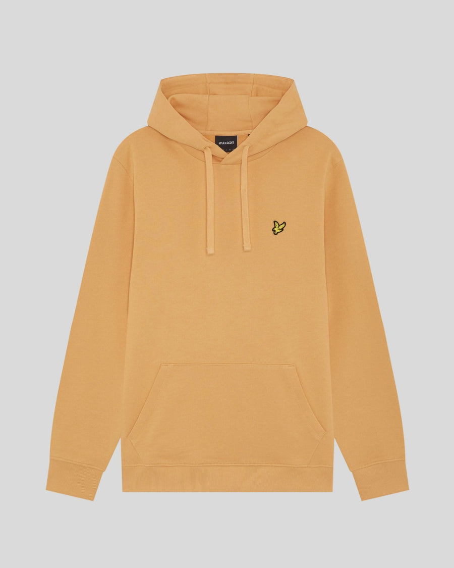 Un homme porte un sweat à capuche en coton Loopback, motif nid d'abeille