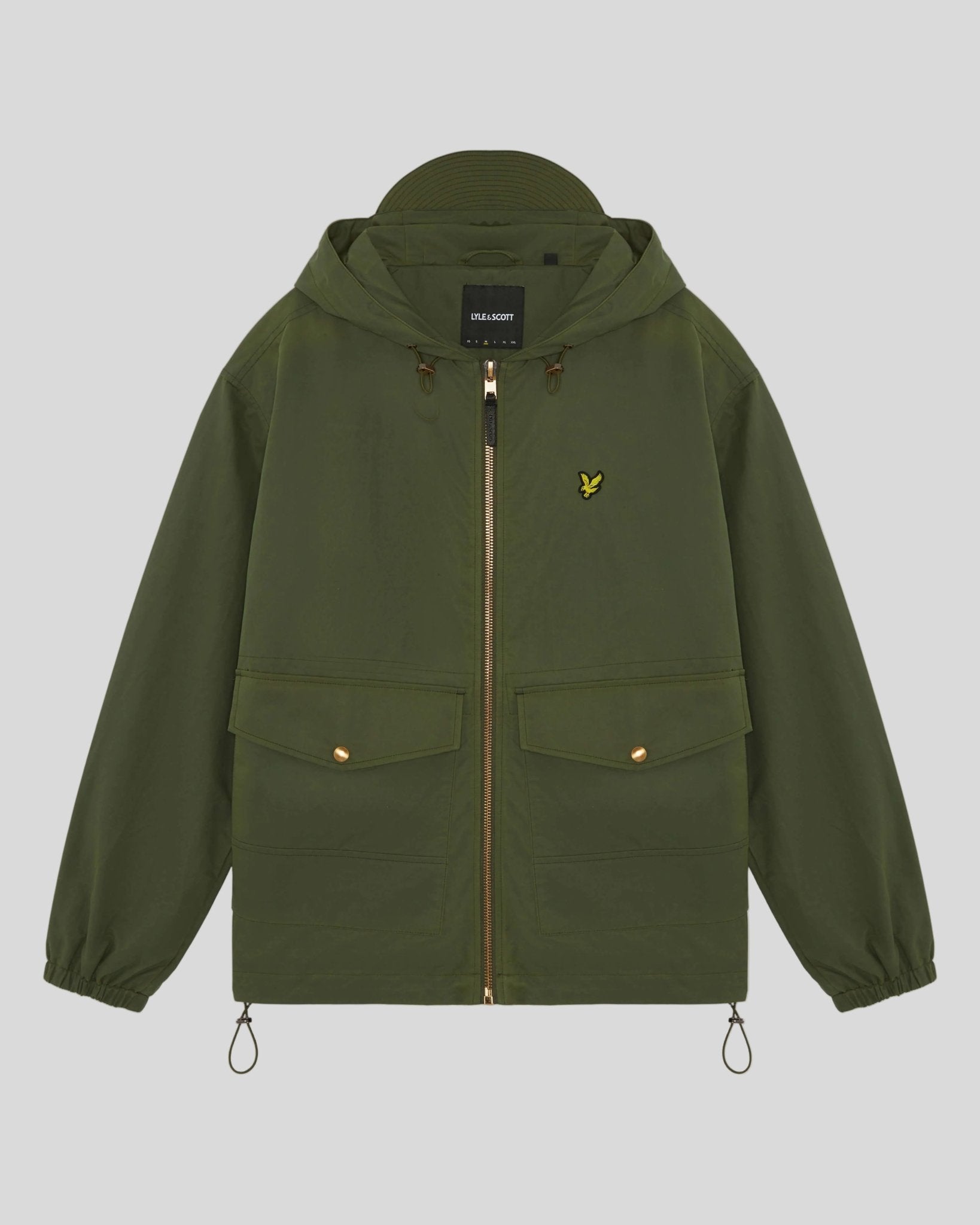 Lyle & Scott Men's Waxed Hooded Utility Jacket True Olive