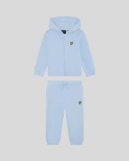 Set composto da felpa con cappuccio e pantaloni da jogging con chiusura a zip