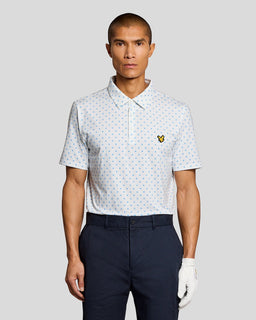 Polo à imprimé croisé