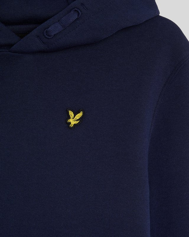 Ragazzo con felpa con cappuccio in cotone Loopback blu navy