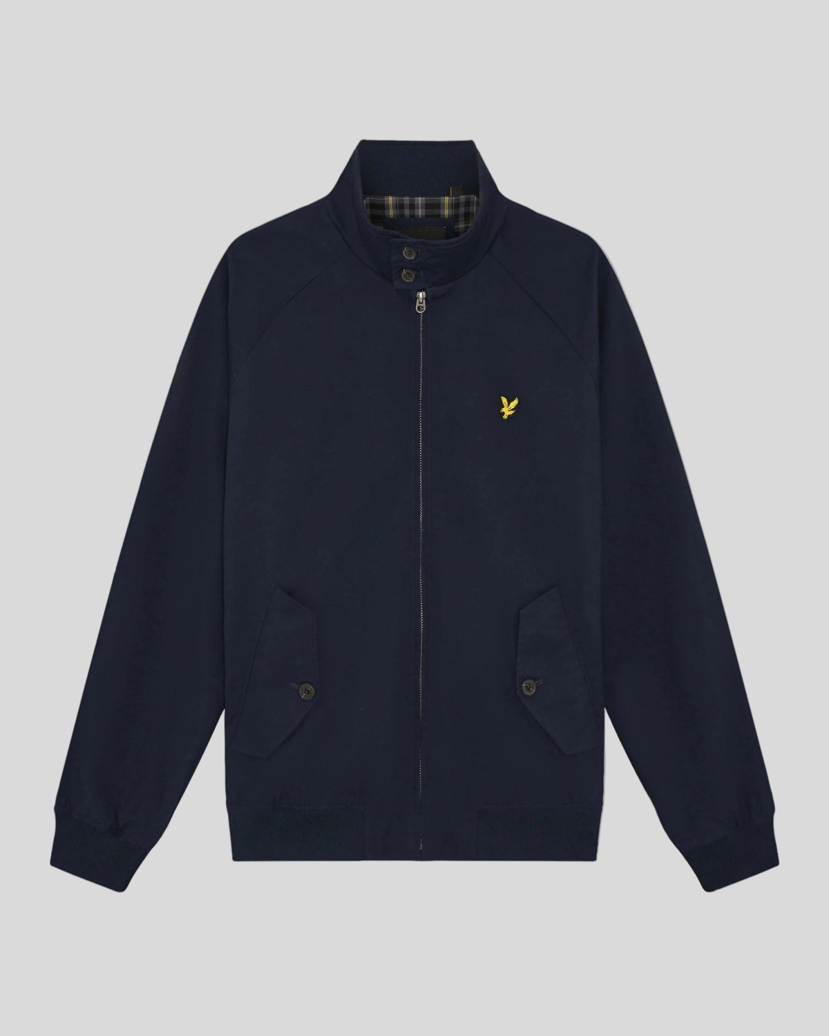Chaqueta Harrington de algodón en azul marino oscuro