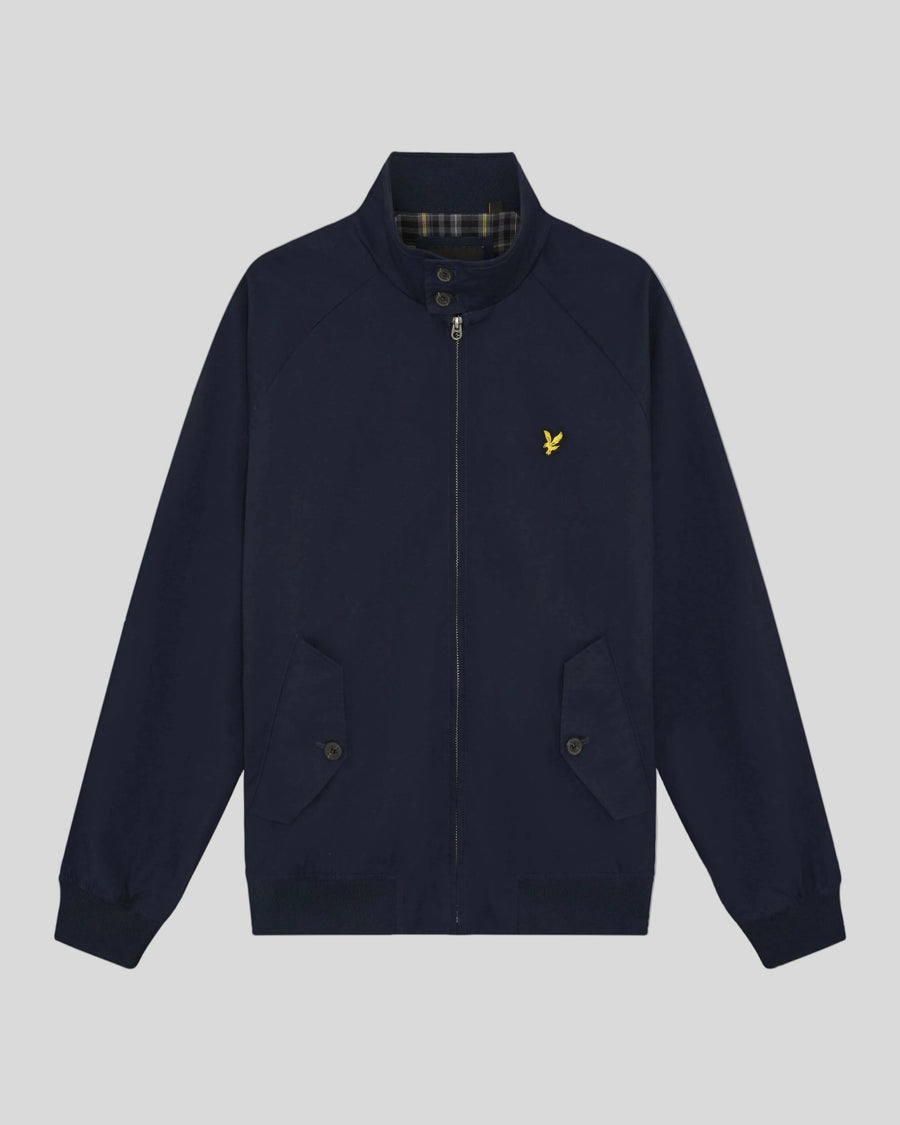 Chaqueta Harrington de algodón en azul marino oscuro