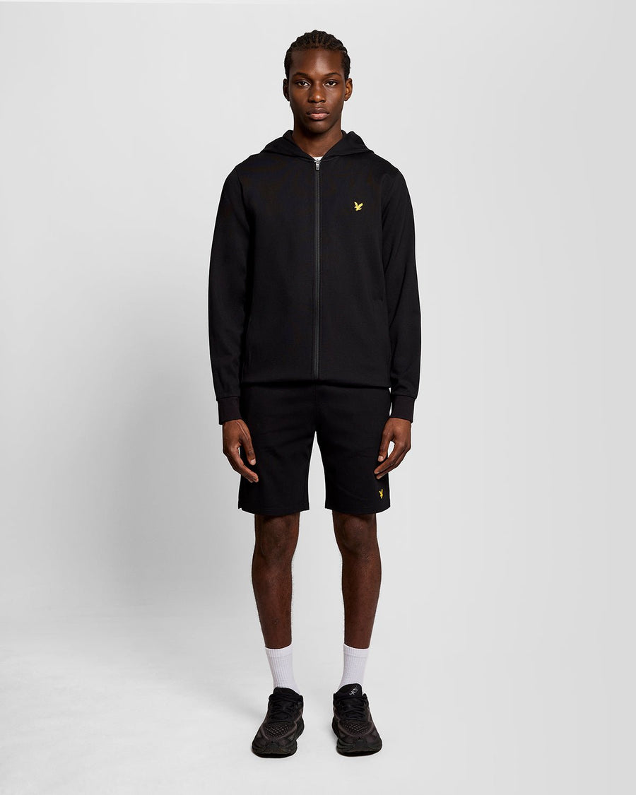 Sweat à capuche léger de sport à fermeture éclair intégrale pour homme, couleur noir de jais