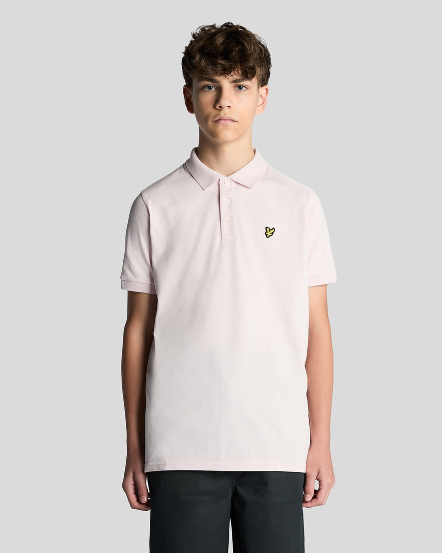 Uomo con polo in cotone rosa chiaro