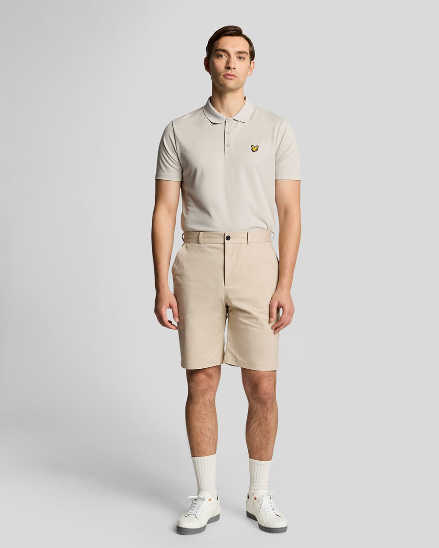 Uomo con pantaloncini chino elasticizzati Course color sesamo