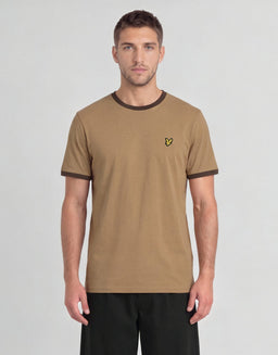 Ringer Cotton Crew Neck T-Shirt