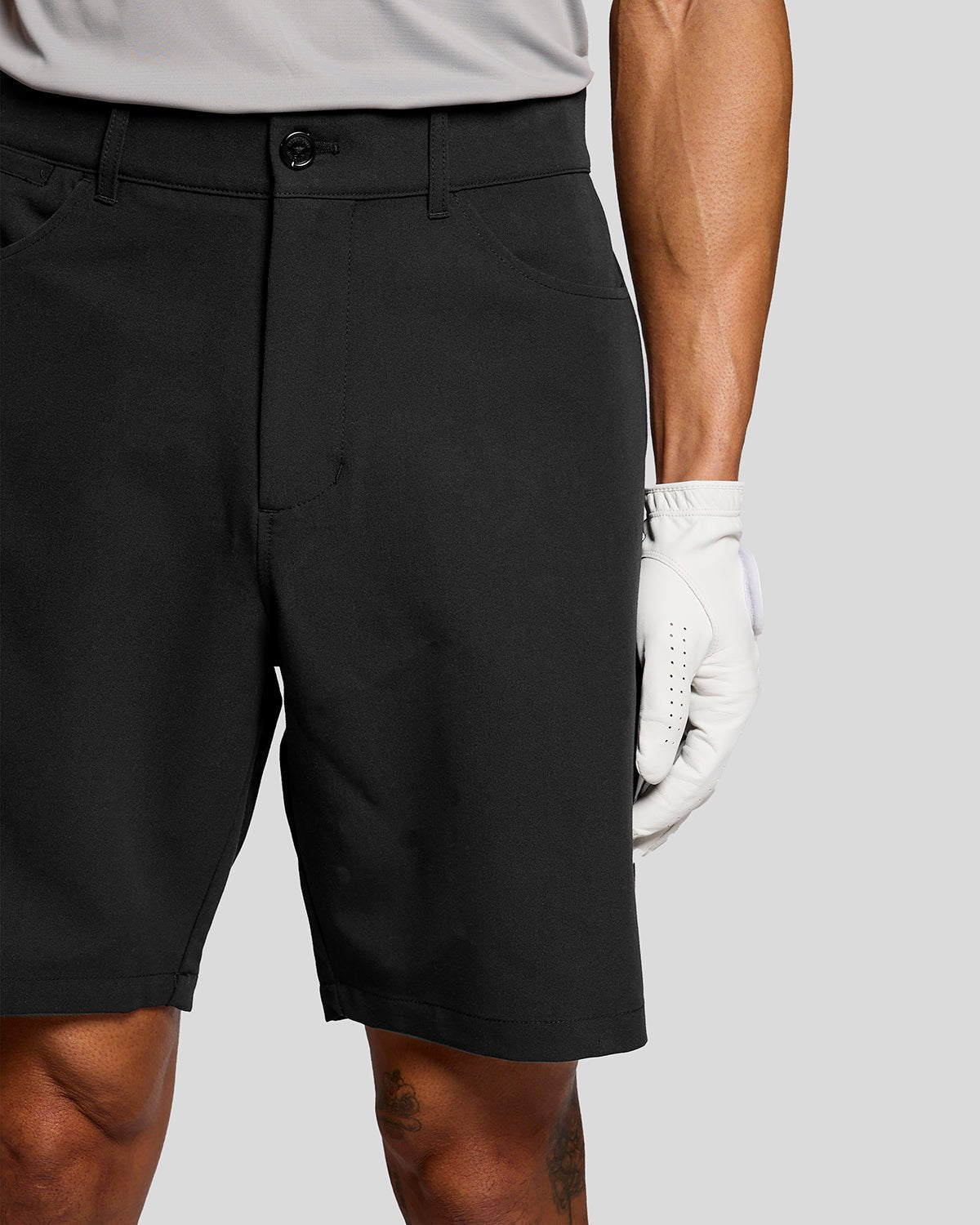 Short 5 poches pour homme, couleur noir de jais