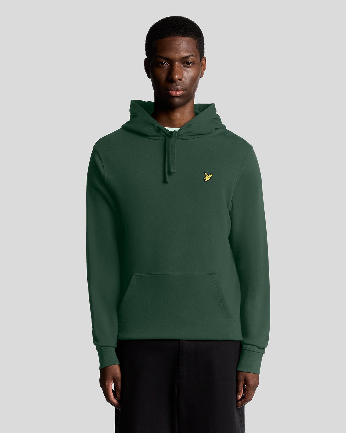 Uomo con felpa con cappuccio Loopback in cotone verde scuro