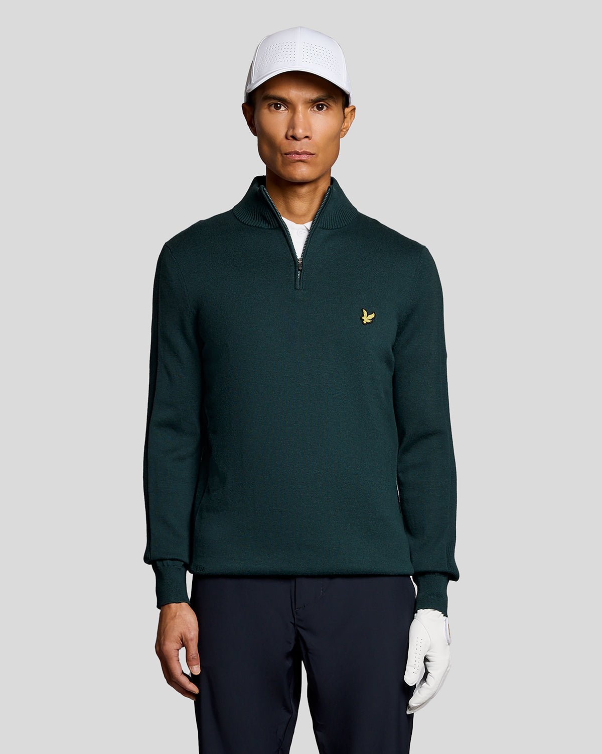Pull à fermeture éclair 1/4 en mélange de coton pour homme, modèle « Mediterranea »