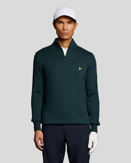 Pull à col zippé en coton mélangé