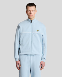 Veste de survêtement à fermeture éclair intégrale et bordures contrastées