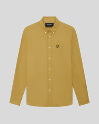 Cotton Button Down Oxford Shirt in Sandstone