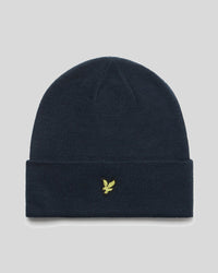 buy men's premium clothing fashion polos jackets -  Lyle & Scott Men's Beanie in Dark Navy