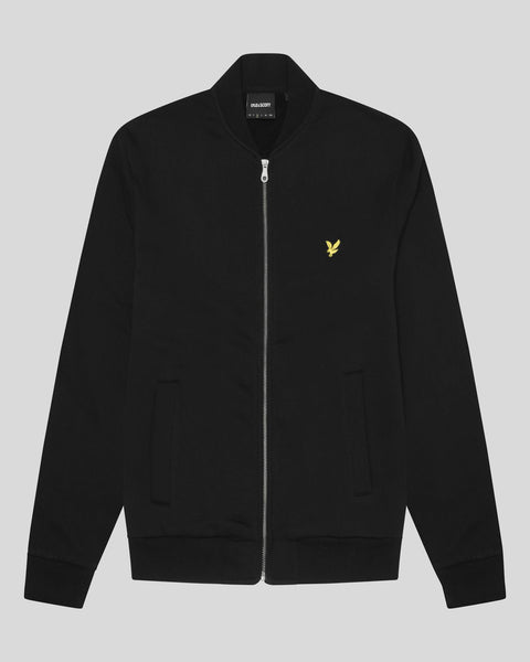 Lyle Scott Men's Jersey Bomber Jacket Plus in Jet Black