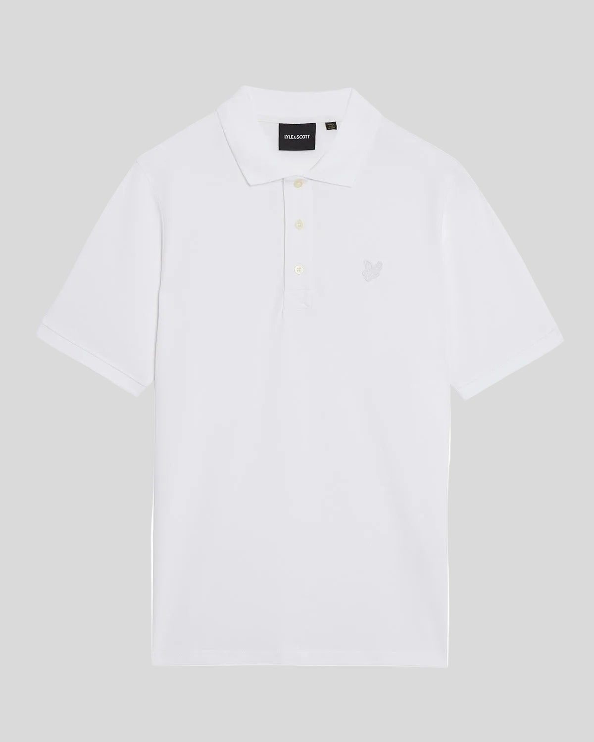 Uomo con polo in cotone superfine bianco