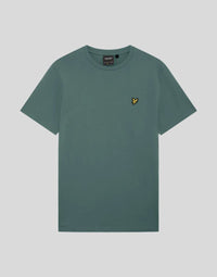 Un homme porte un t-shirt à col rond « Everyday Cotton » couleur Silver Pine