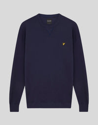 buy men's premium clothing fashion polos jackets -  Lyle & Scott Men's Crew Neck Sweatshirt Plus in Navy