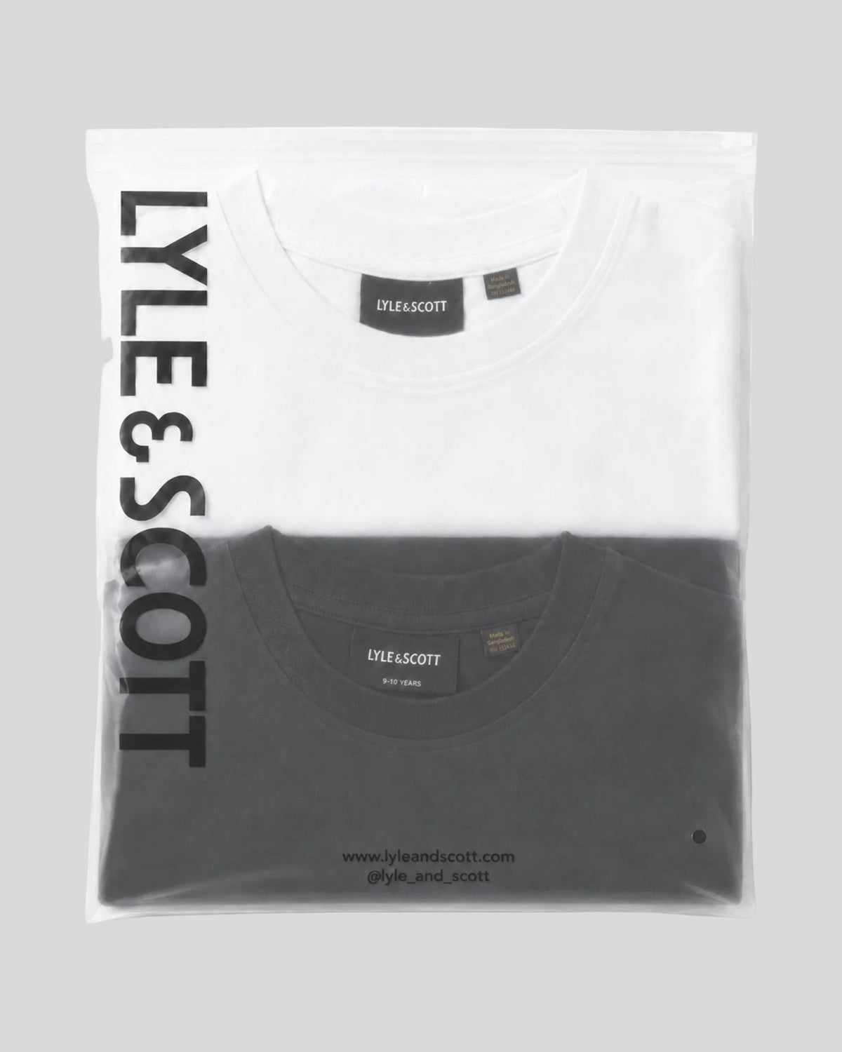 T-shirt à col rond pour garçon, lot de 2, couleur noir de jais/blanc