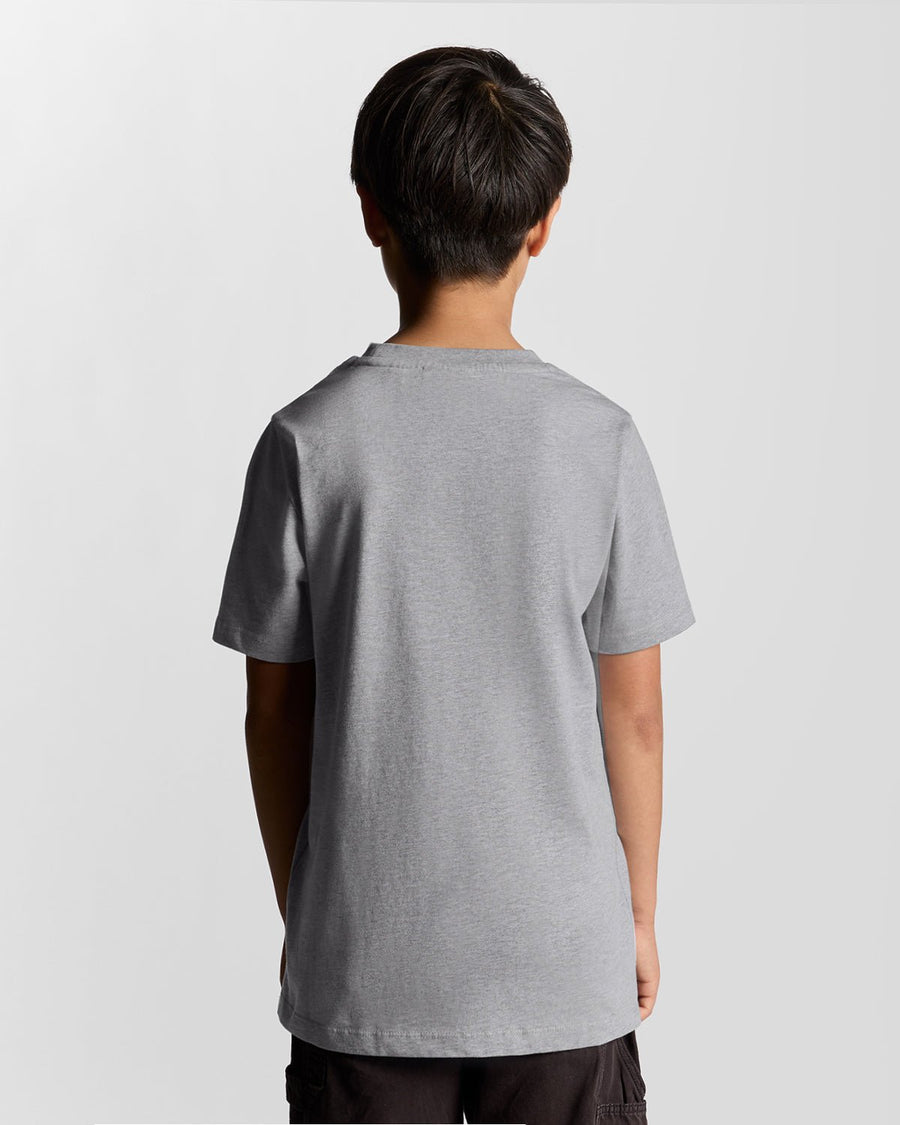 T-shirt en coton gris clair chiné pour garçon