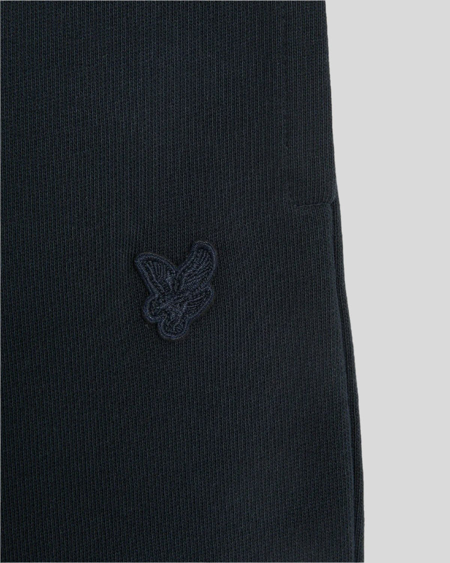 Short de survêtement en coton à motifs ton sur ton, bleu marine foncé, pour garçon