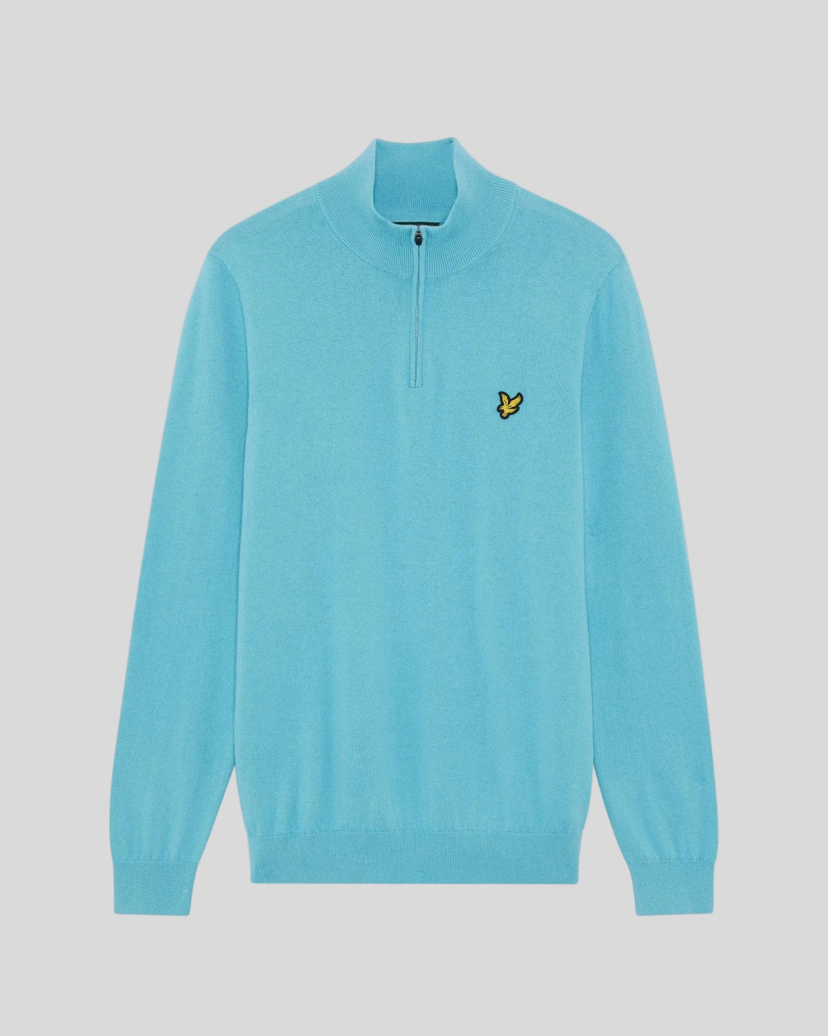 Uomo con maglione Performance con zip a 1/4 in blu acquamarina