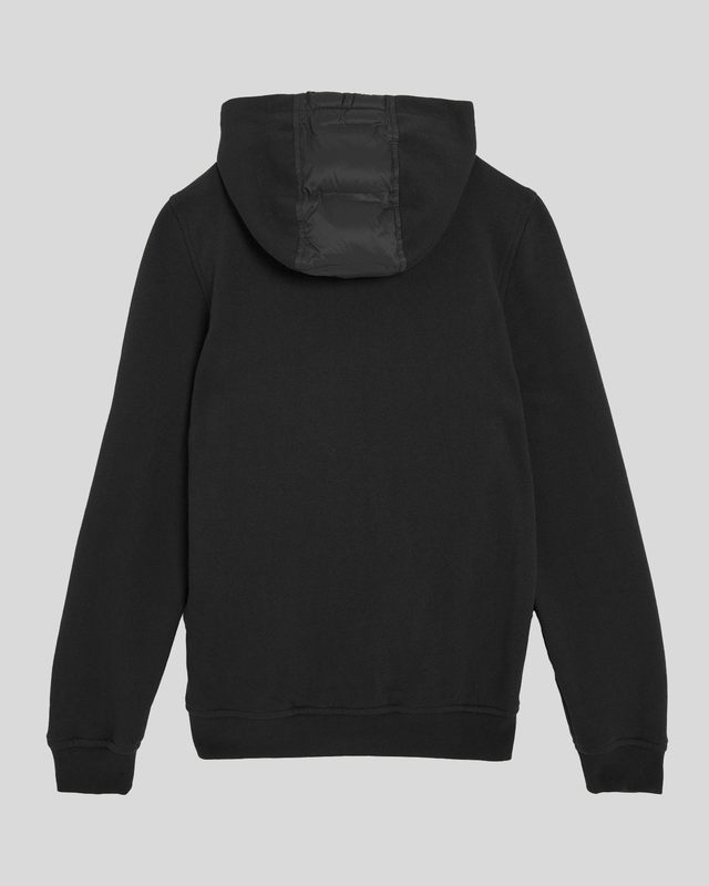 Boy wears Hybrid Hoodie in Jet Black
