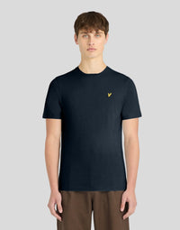 Man wears Everyday Cotton Crew Neck T-Shirt in Carbon