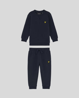 Conjunto de jersey de cuello redondo y pantalones de chándal