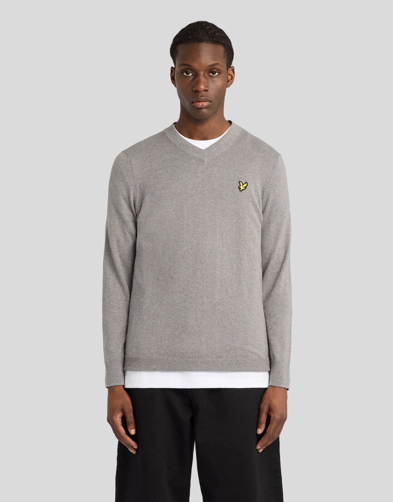 Cotton Merino V Neck Jumper